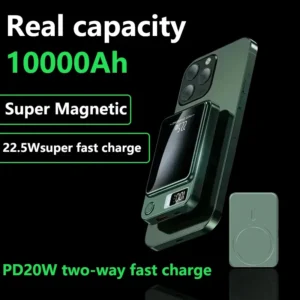 Bezprzewodowy magnetyczny power bank 10000 mAh Super szybkie ładowanie Przenośny zewnętrzny akumulator PowerBank Adapter do iPhone Huawei Xiaomi